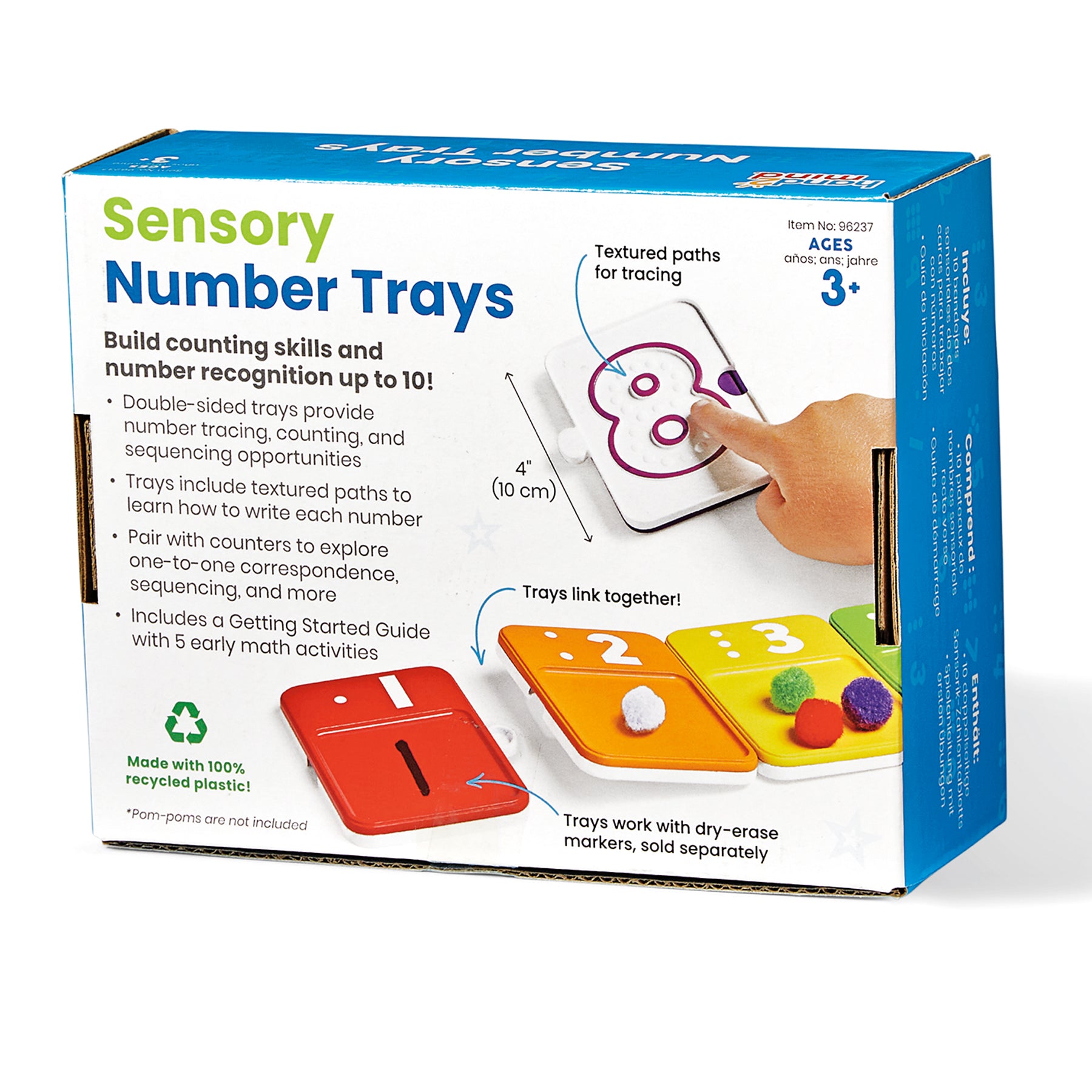 Hand2Mind Sensory Number Trays - Textured Paths for Learning Math