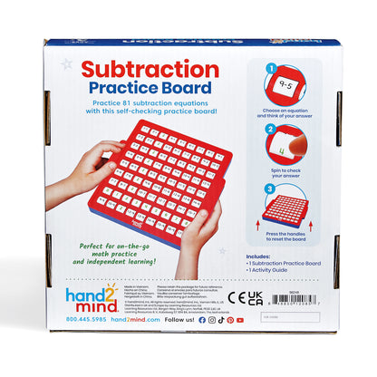 Hand2Mind Interactive Math Facts Board - Master Subtraction Skills