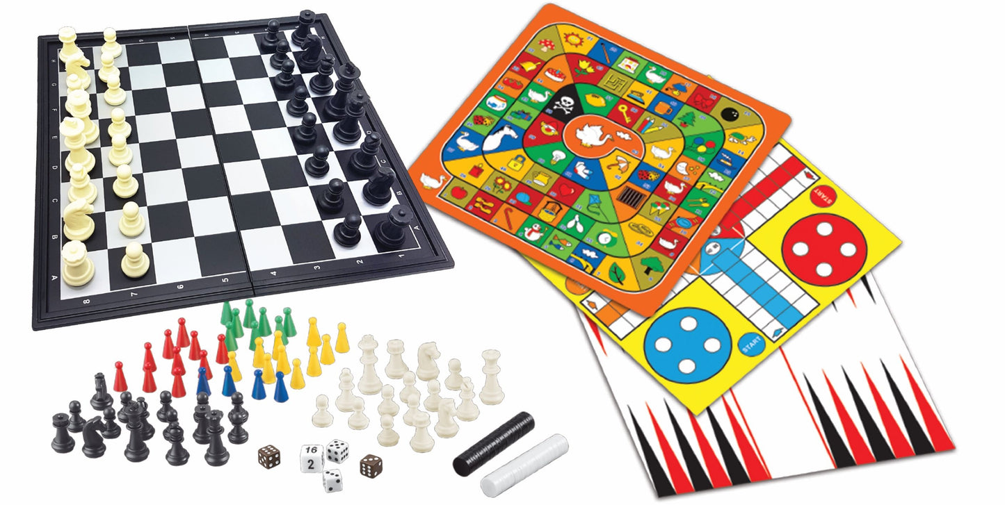 Lexibook 8-in-1 Magnetic Board Games Set for Multiplayer Fun