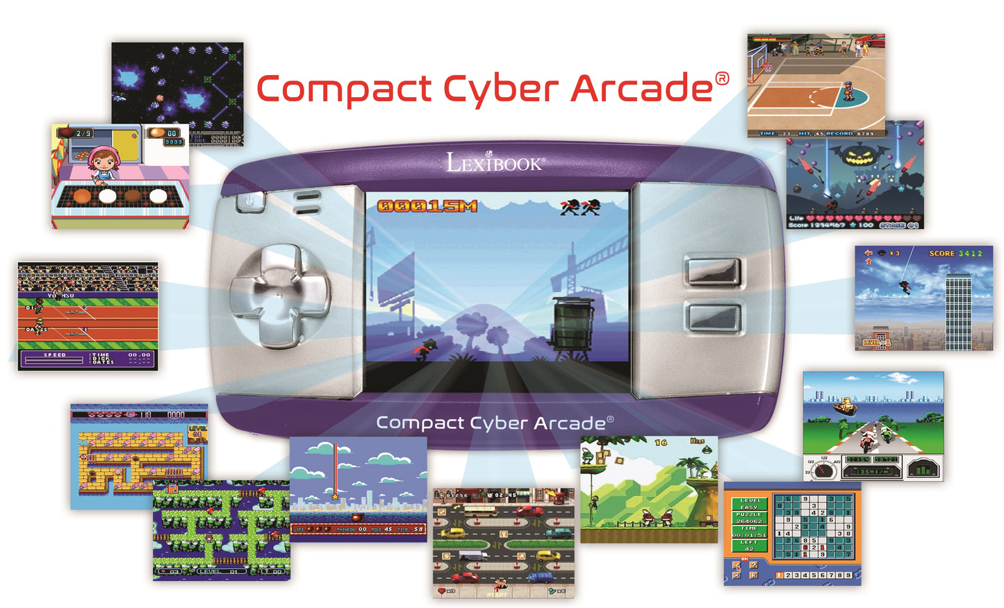 Lexibook Compact Cyber Arcade with 250 Games and LCD Screen