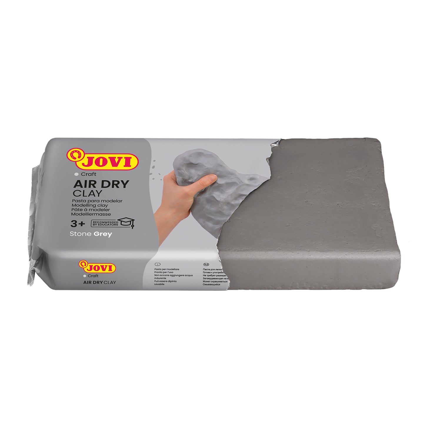 JOVI Home Artist Collection Air Dry Clay - Grey, 2.2lb Bar, Pack of 2