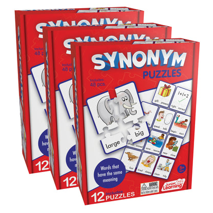 Junior Learning Synonym Puzzles - Educational Jigsaw Set - Multicolored