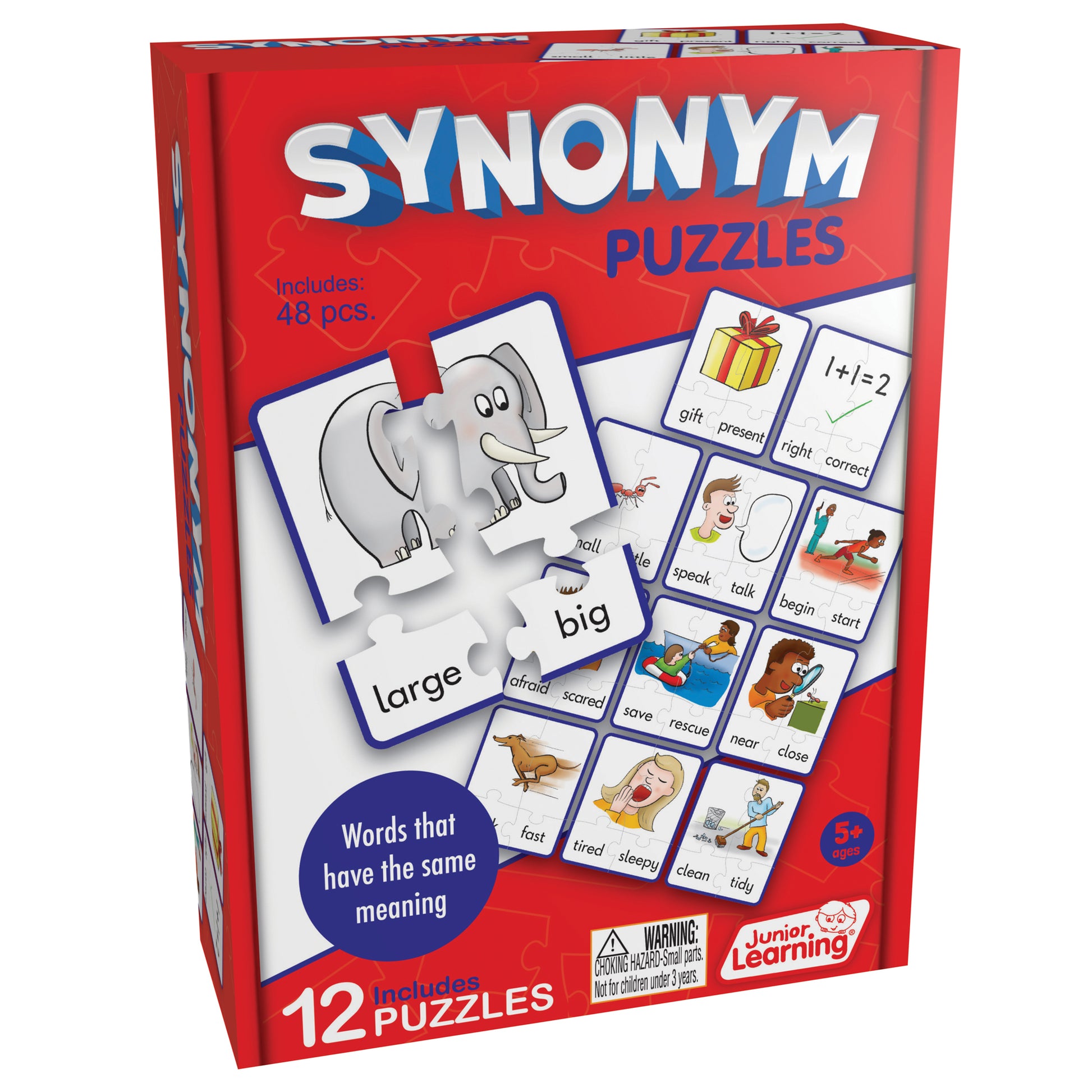 Junior Learning Synonym Puzzles - Educational Jigsaw Set - Multicolored