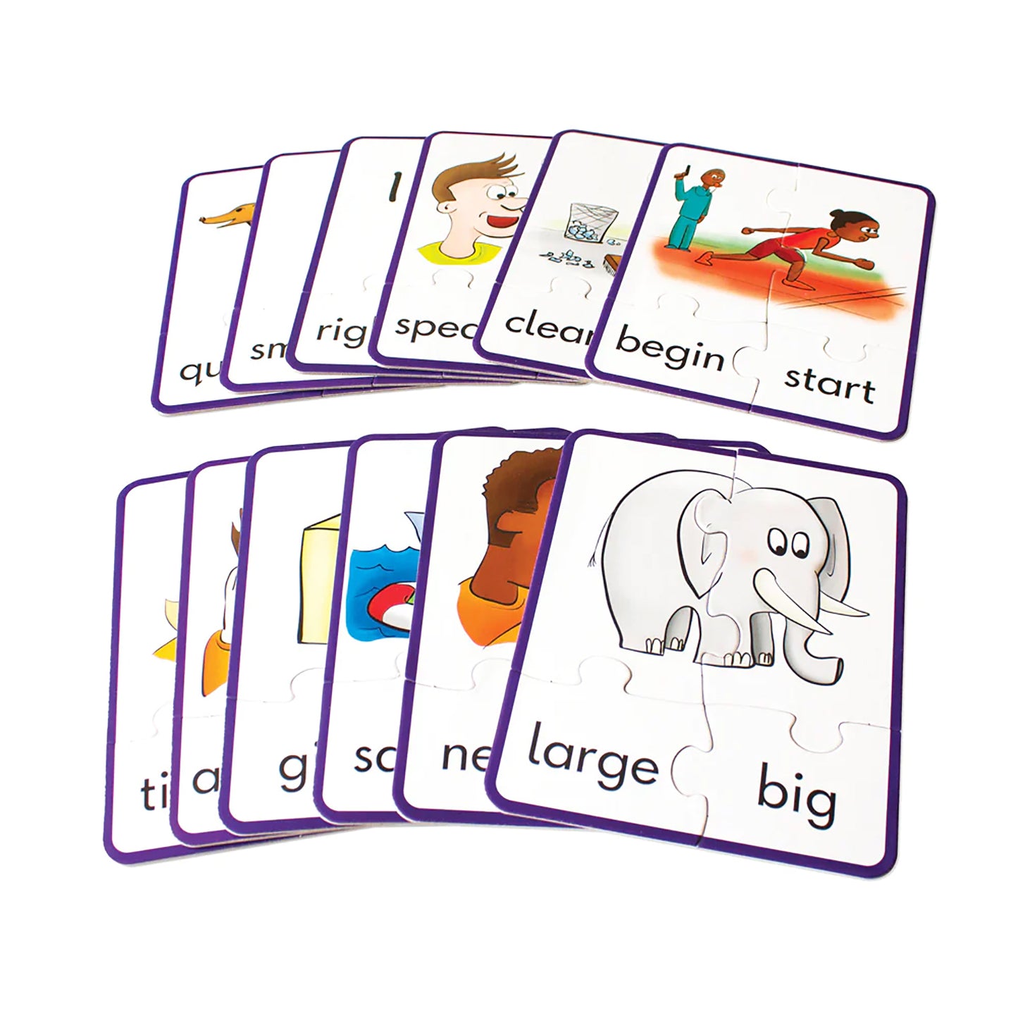 Junior Learning Synonym Puzzles - Educational Jigsaw Set - Multicolored