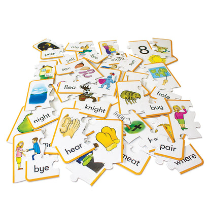 Junior Learning Homonym Puzzles - Word Matching Jigsaw - Pack of 3