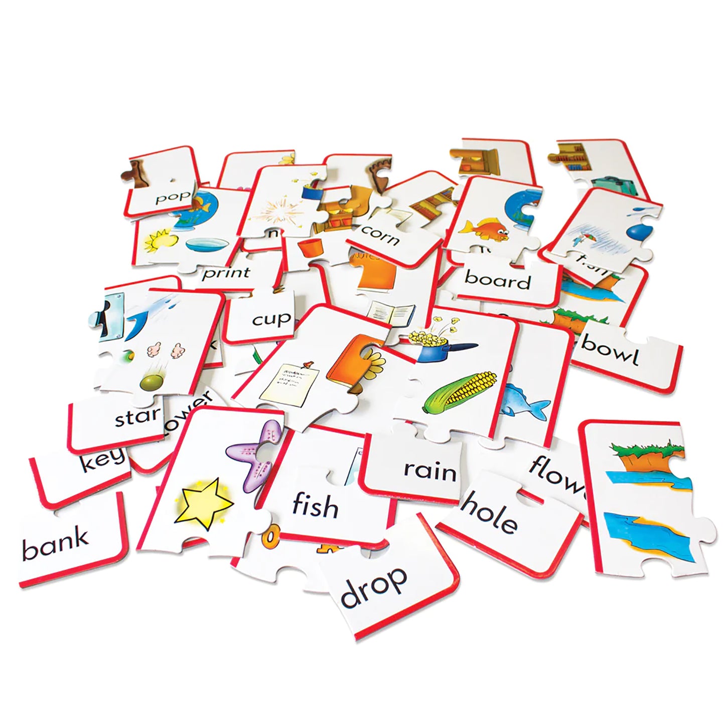 Junior Learning Compound Word Puzzles - Multicolored Language Game