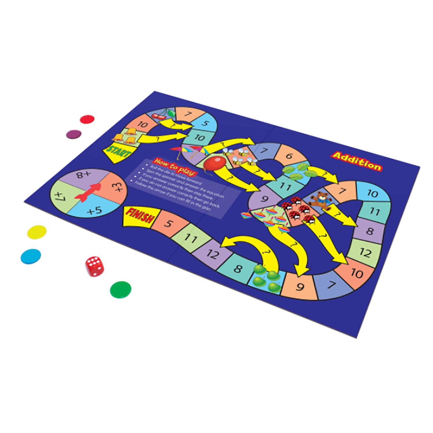 Junior Learning Math Board Games - Addition & Subtraction Adventure Pack of 2