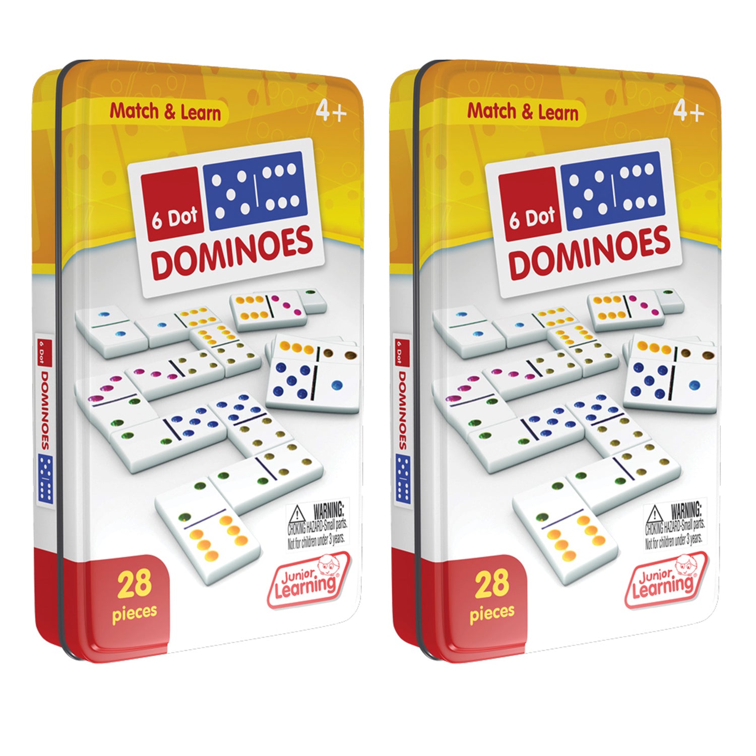 Junior Learning Double Fun Dot Dominoes - Educational Counting Game