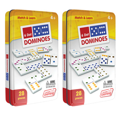 Junior Learning Double Fun Dot Dominoes - Educational Counting Game