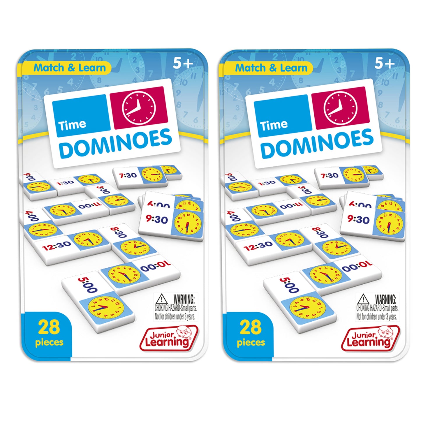 Junior Learning Time Dominoes Educational Game - 2 Sets