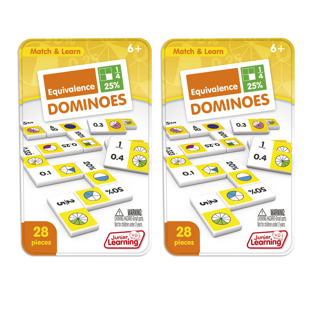 Junior Learning Equivalence Dominoes Game - 2 Pack Learning Set