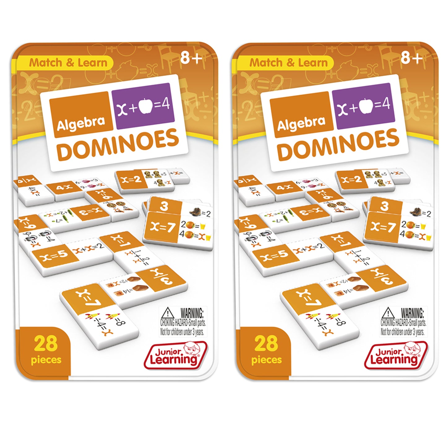 Junior Learning Algebra Dominoes - Educational Matching Game - 2 Sets