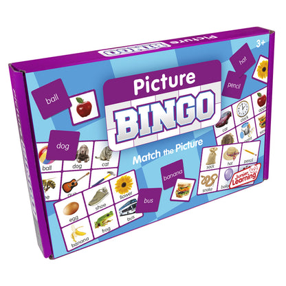 Junior Learning Picture Bingo - Colorful Matching Game - Multicolored, 2 Pack