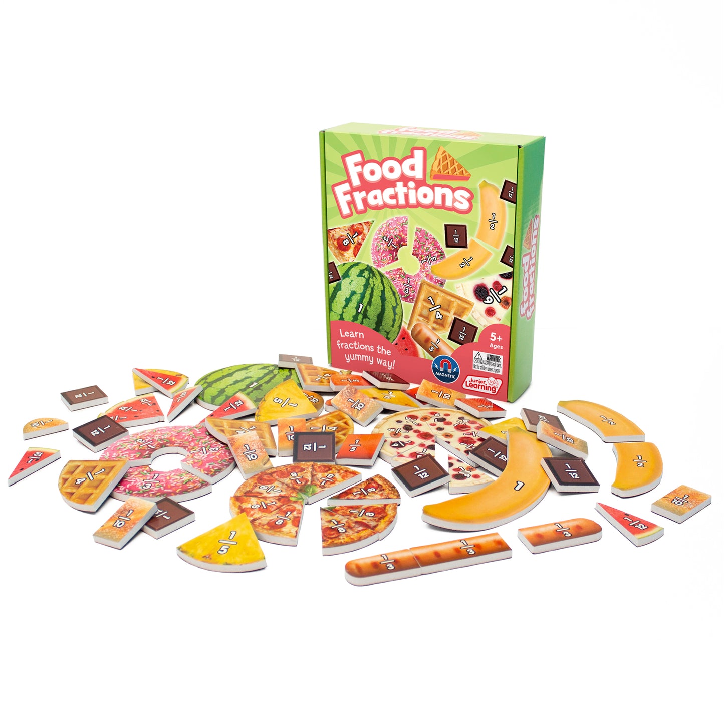 Junior Learning Food Fractions - Magnetic Educational Toy