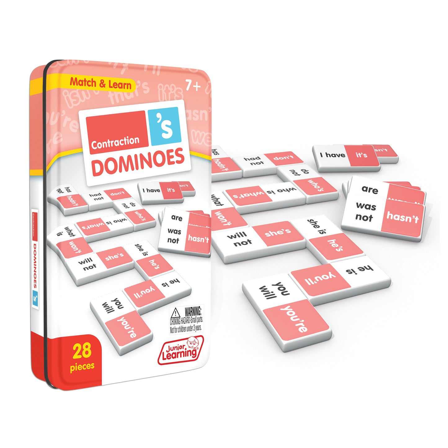 Junior Learning Contraction Match & Learn Dominoes - Twin Pack