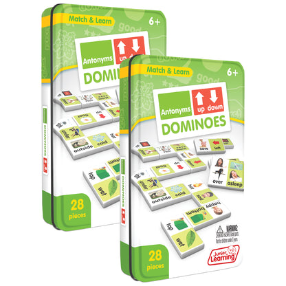 Junior Learning Antonyms Match & Learn Dominoes - Educational Set - Pack of 2