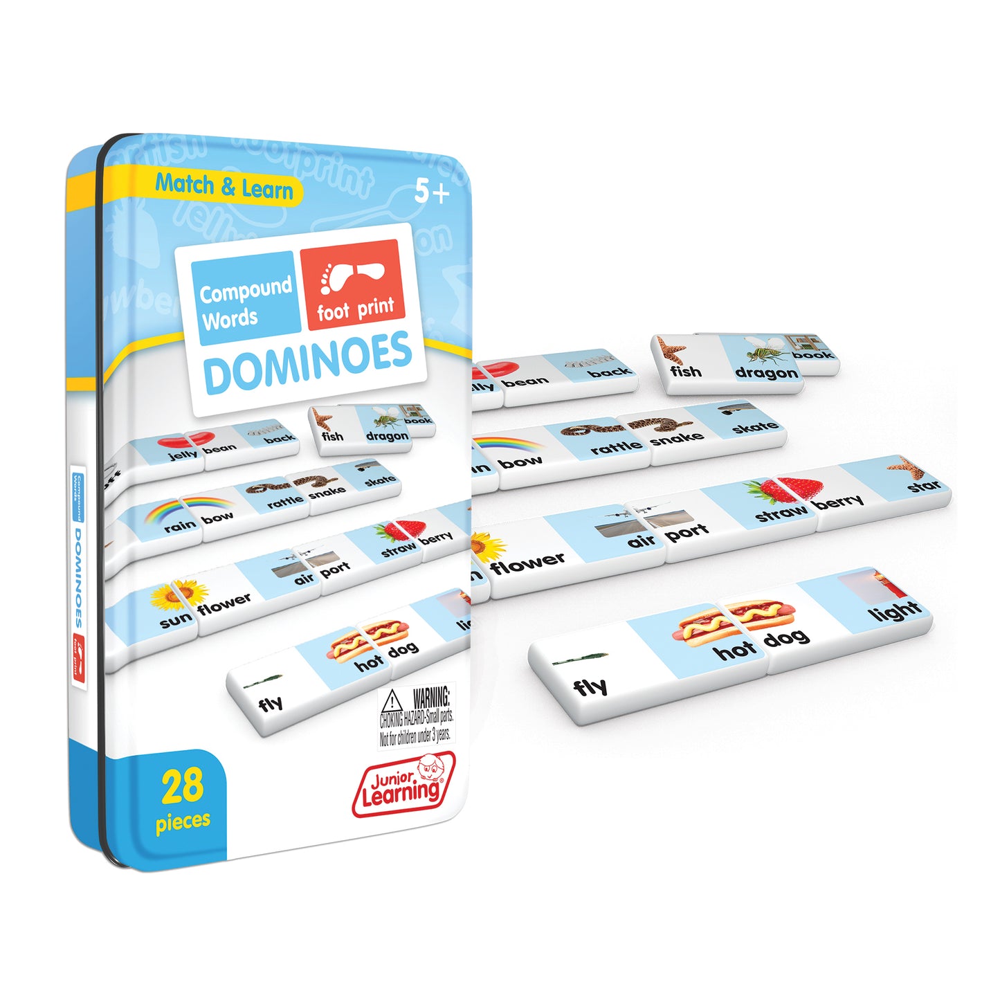 Junior Learning® Compound Words Match & Learn Dominoes, Pack of 2