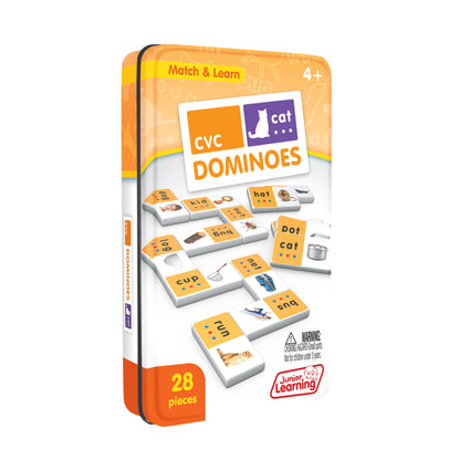 Junior Learning CVC Match & Learn Dominoes - Double Pack Education Set