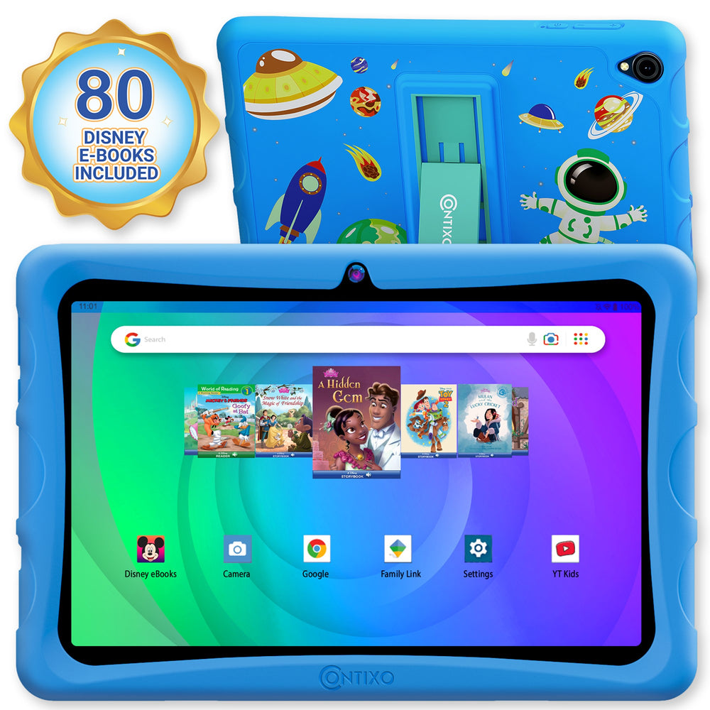 Contixo K103A 10-Inch Kids 64GB HD Tablet with 80 Disney eBooks - Blue