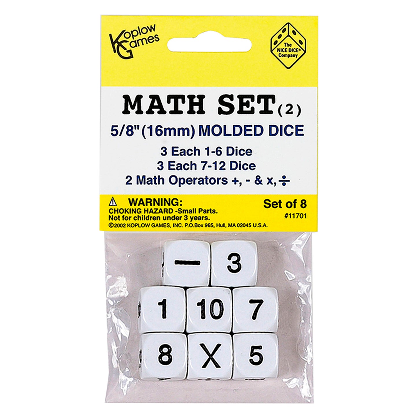 Koplow Games Educational Math Dice Set - STEM Learning - 48 Count