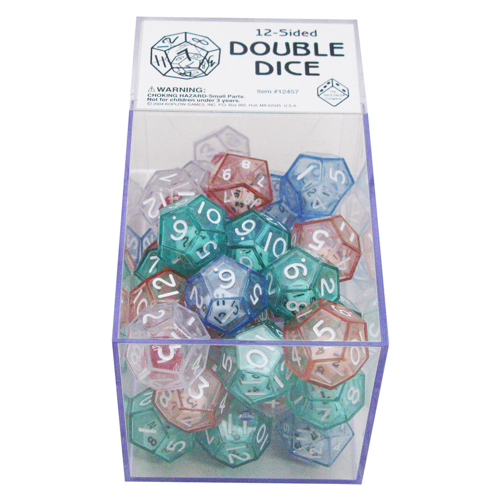 Koplow Games 12-Sided Double Dice Adventure, Box of 40