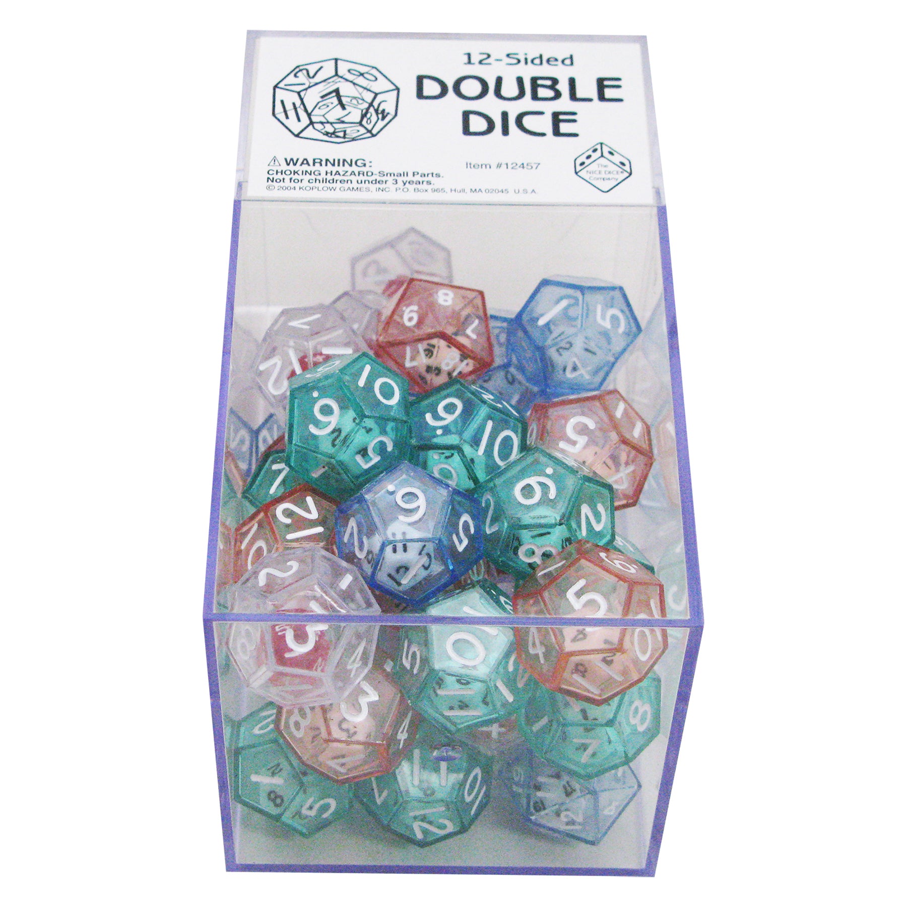 Koplow Games 12-Sided Double Dice Adventure, Box of 40