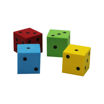 Koplow Games Jubilant Jumbo Foam Dice Set, 16mm, Variety Colors, Tub of 200