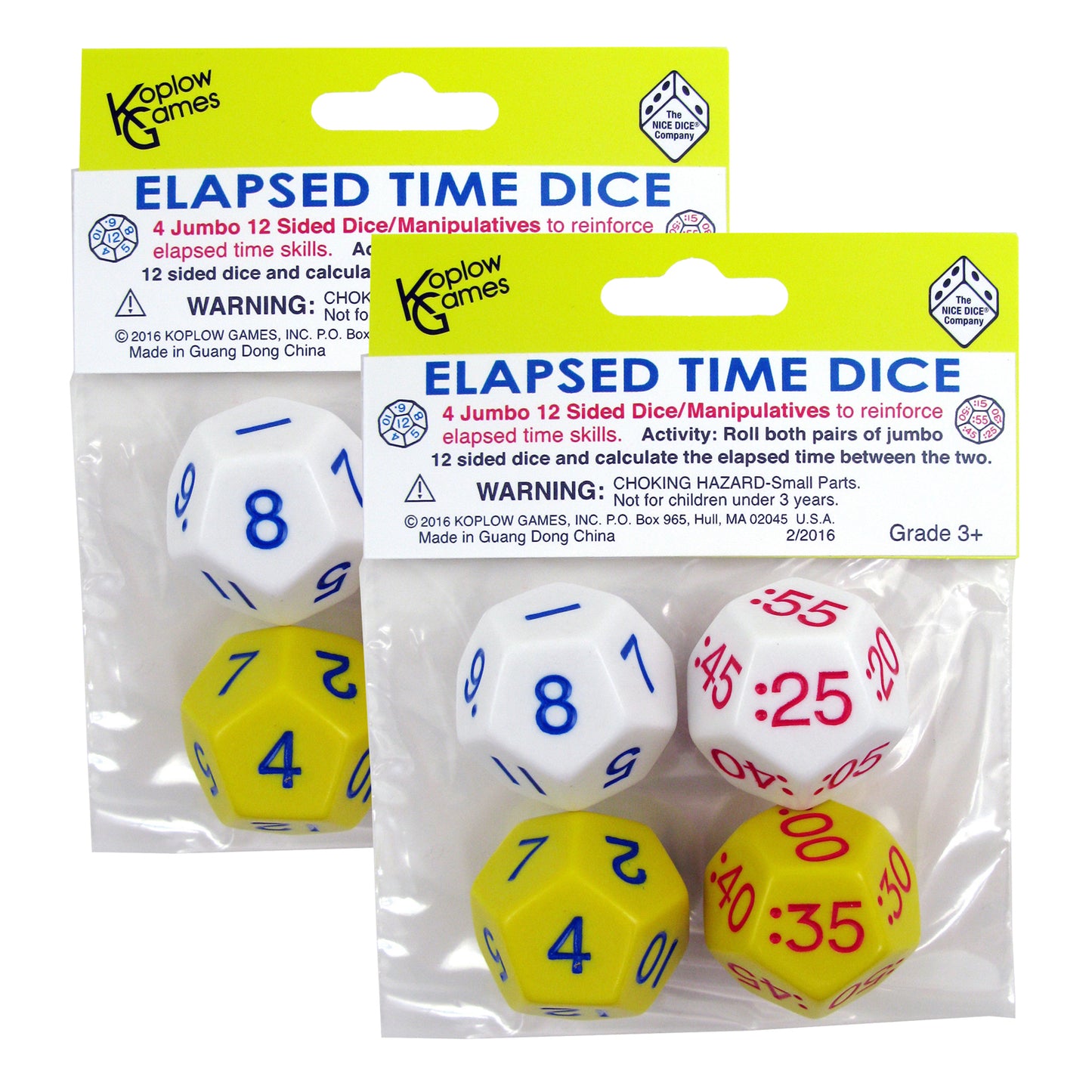 Koplow Games Time Mastery Elapsed Time Dice - 2 Packs