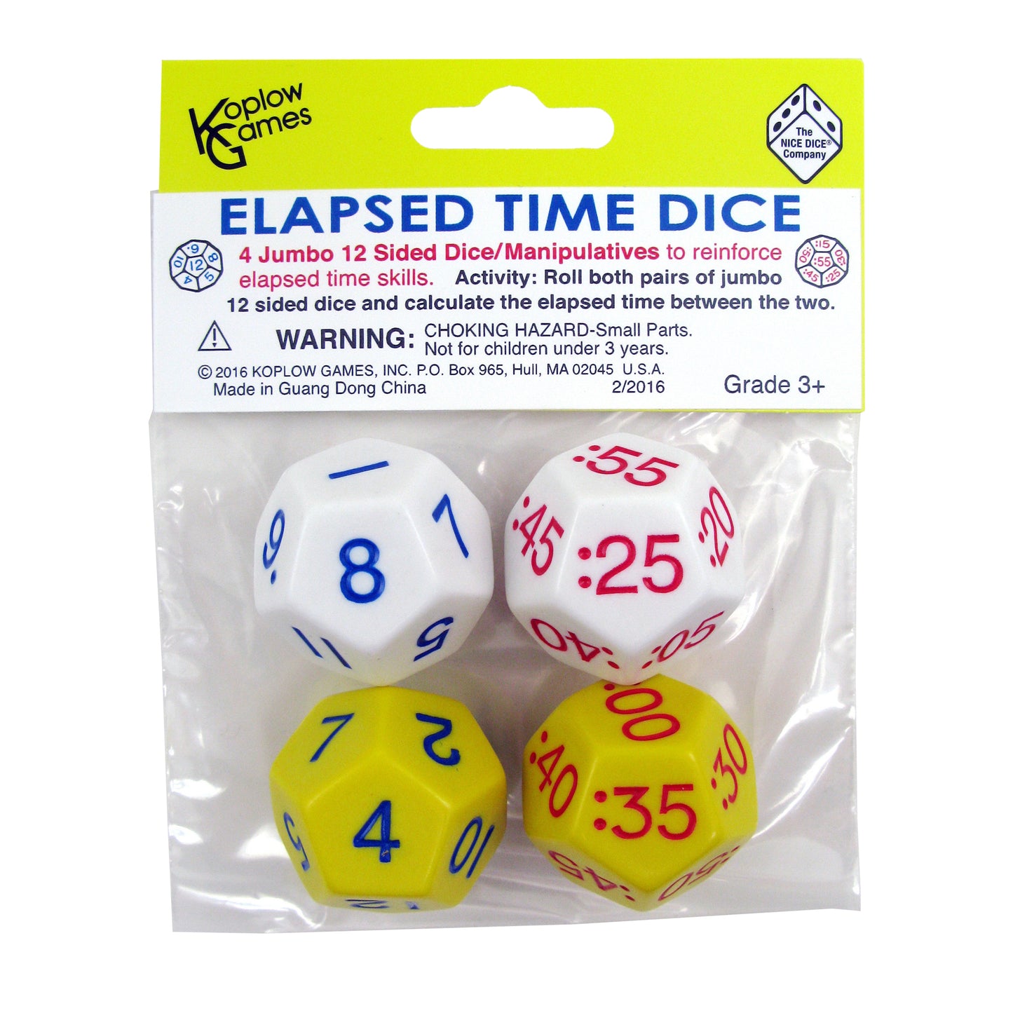 Koplow Games Time Mastery Elapsed Time Dice - 2 Packs