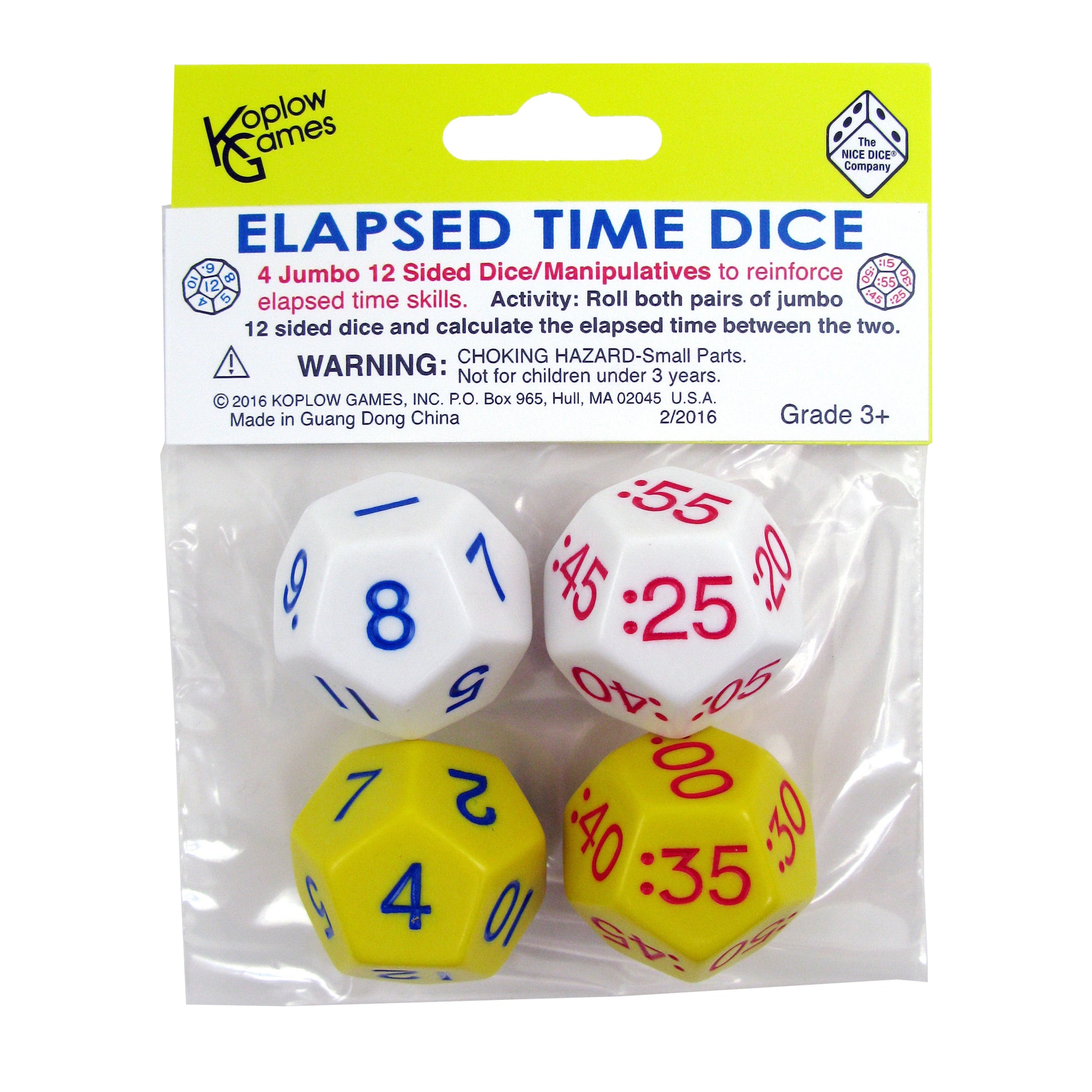 Koplow Games Time Mastery Elapsed Time Dice - 2 Packs