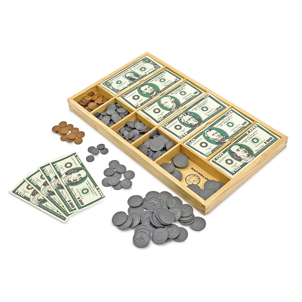 Melissa & Doug Classic Play Money Set - Educational Currency Toy