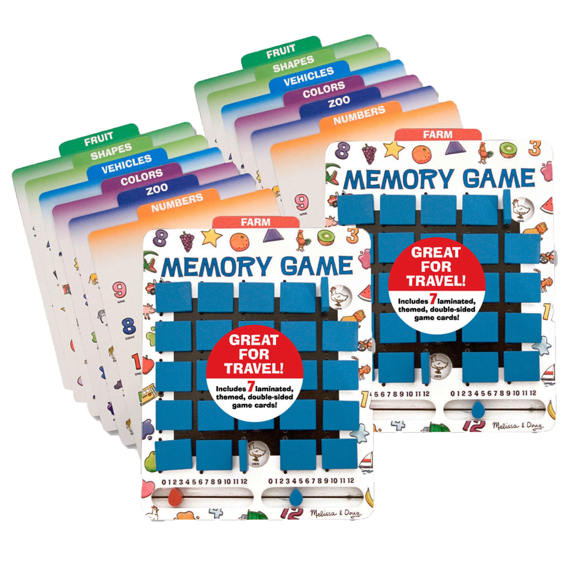 Melissa & Doug Flip to Win Travel Memory Game, Pack of 2