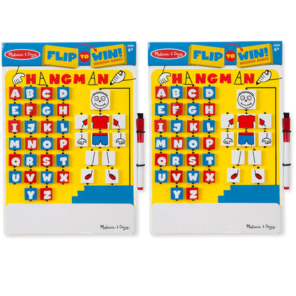 Melissa & Doug Flip-to-Win Hangman Travel Game, 2-Pack