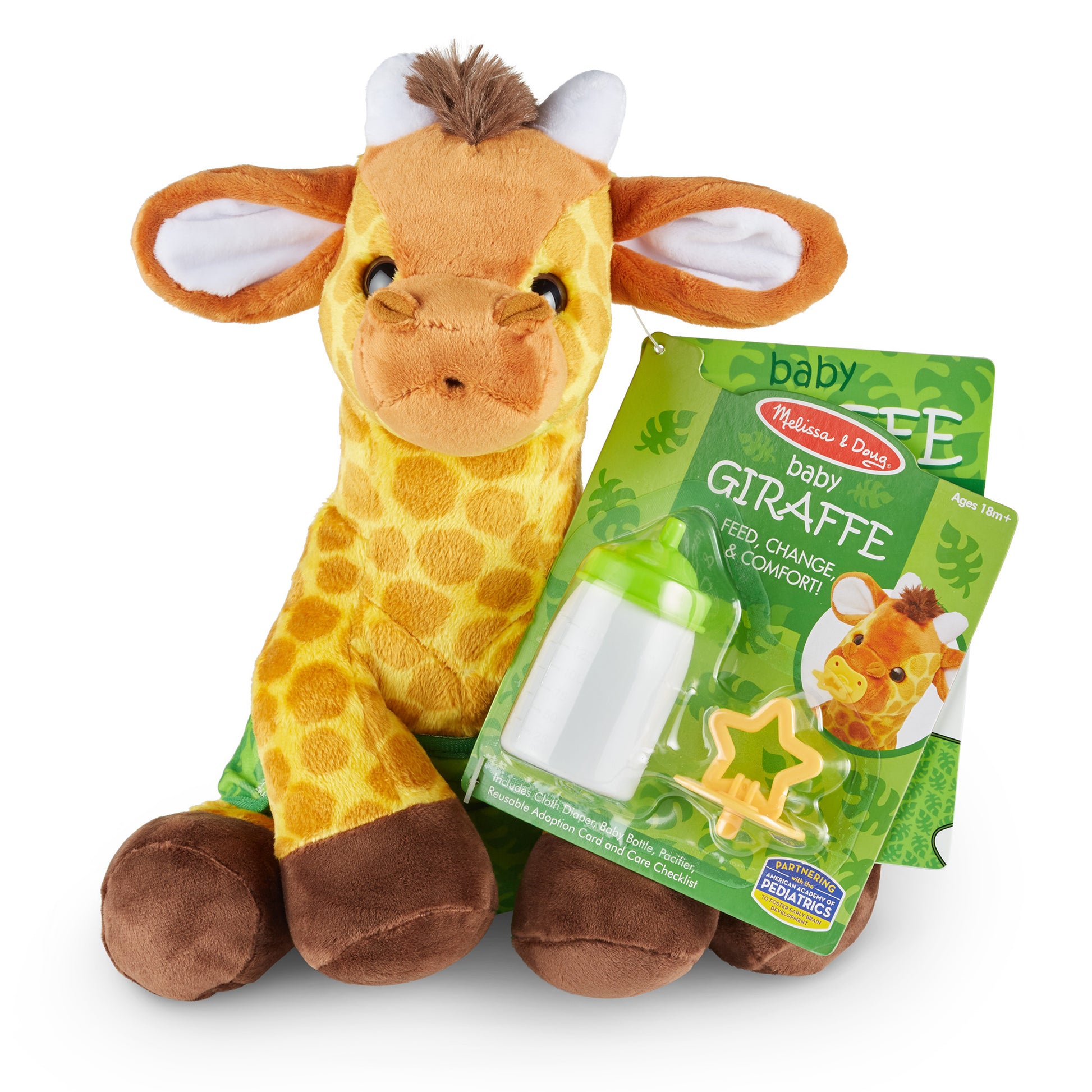 Melissa & Doug 11 inch Baby Giraffe Plush Stuffed Animal with Accessories