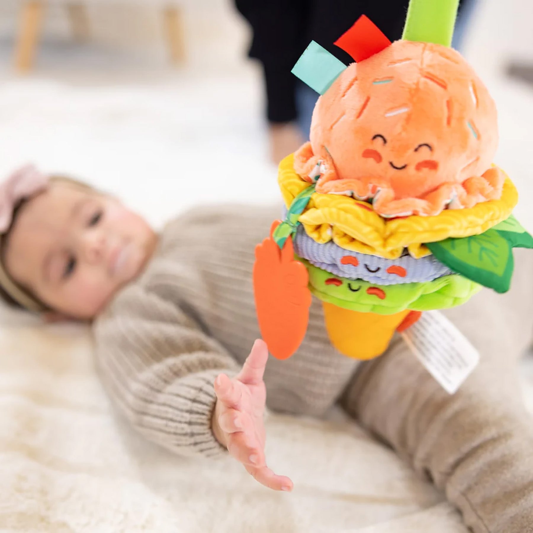 Melissa & Doug Ice Cream Take-Along Pull Toy - Vibrant Infant Playtime Companion