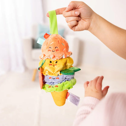 Melissa & Doug Ice Cream Take-Along Pull Toy - Vibrant Infant Playtime Companion