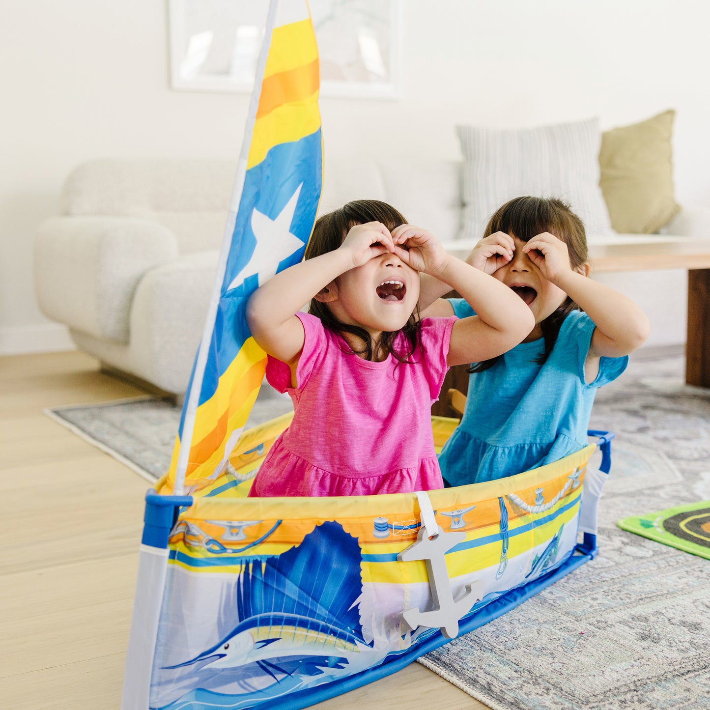 Melissa & Doug Let's Explore Sailboat Play Set - Interactive Pretend Play