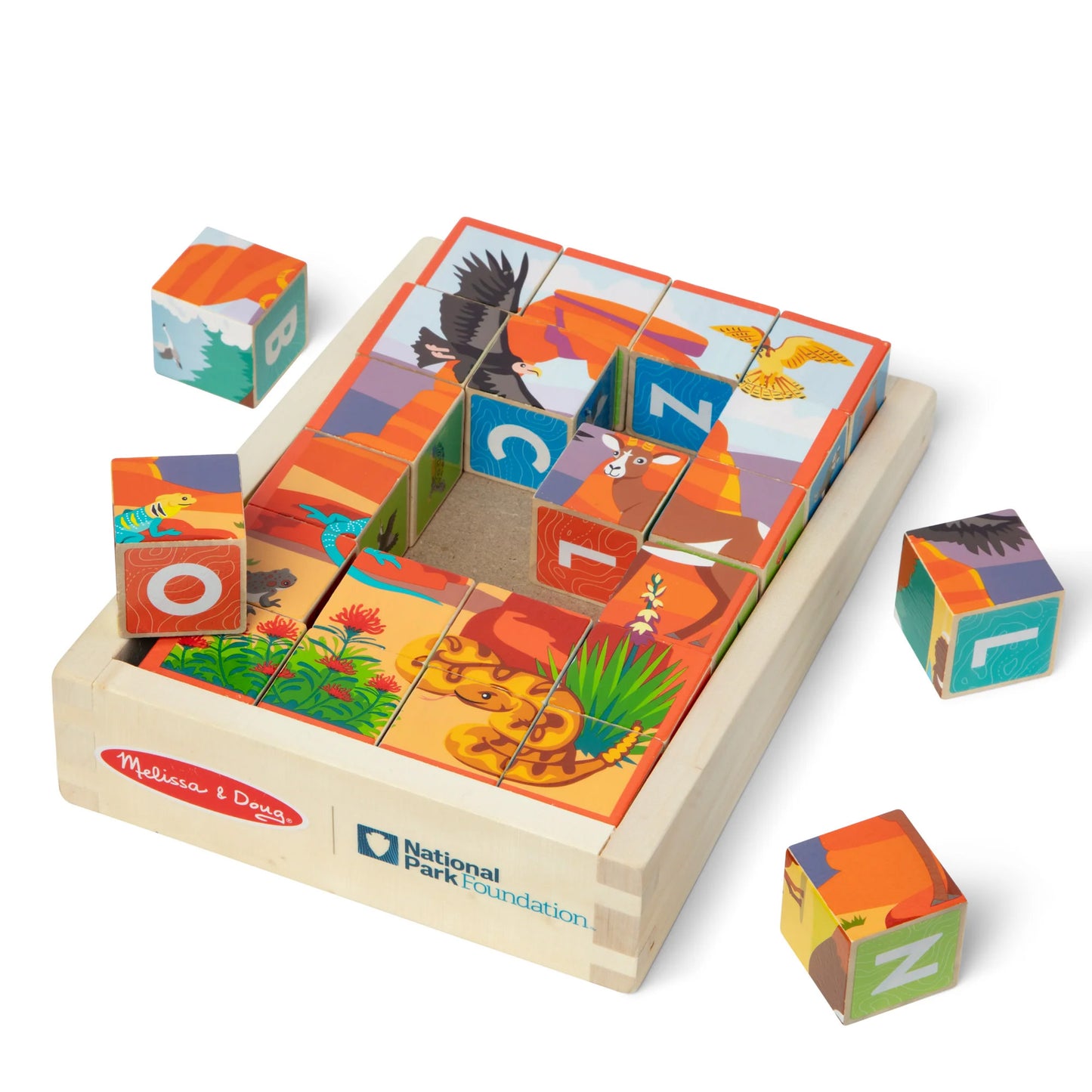 Melissa & Doug National Parks 24 pc Wooden Cube Puzzle