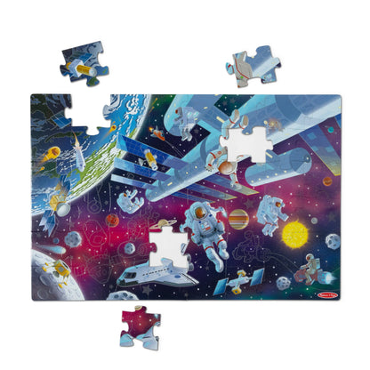 Melissa & Doug Outer Space 48 pc Glow-in-the-Dark Floor Puzzle