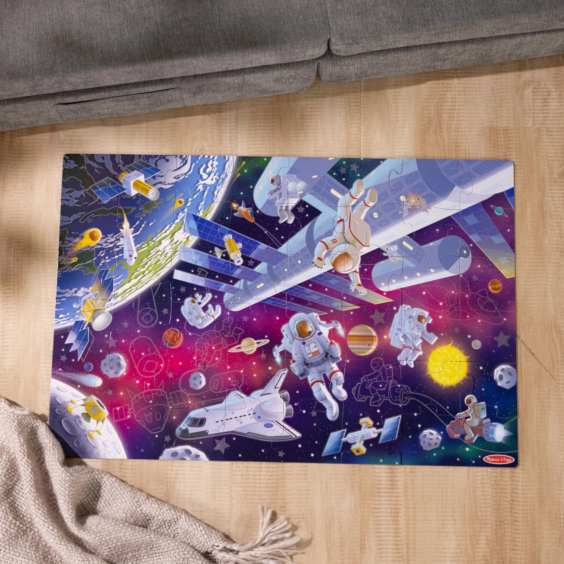 Melissa & Doug Outer Space 48 pc Glow-in-the-Dark Floor Puzzle