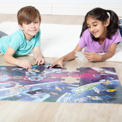 Melissa & Doug Outer Space 48 pc Glow-in-the-Dark Floor Puzzle