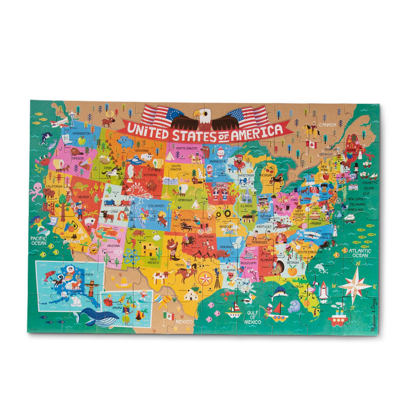 Melissa & Doug Natural Play America the Beautiful Floor Puzzle - 60 pc