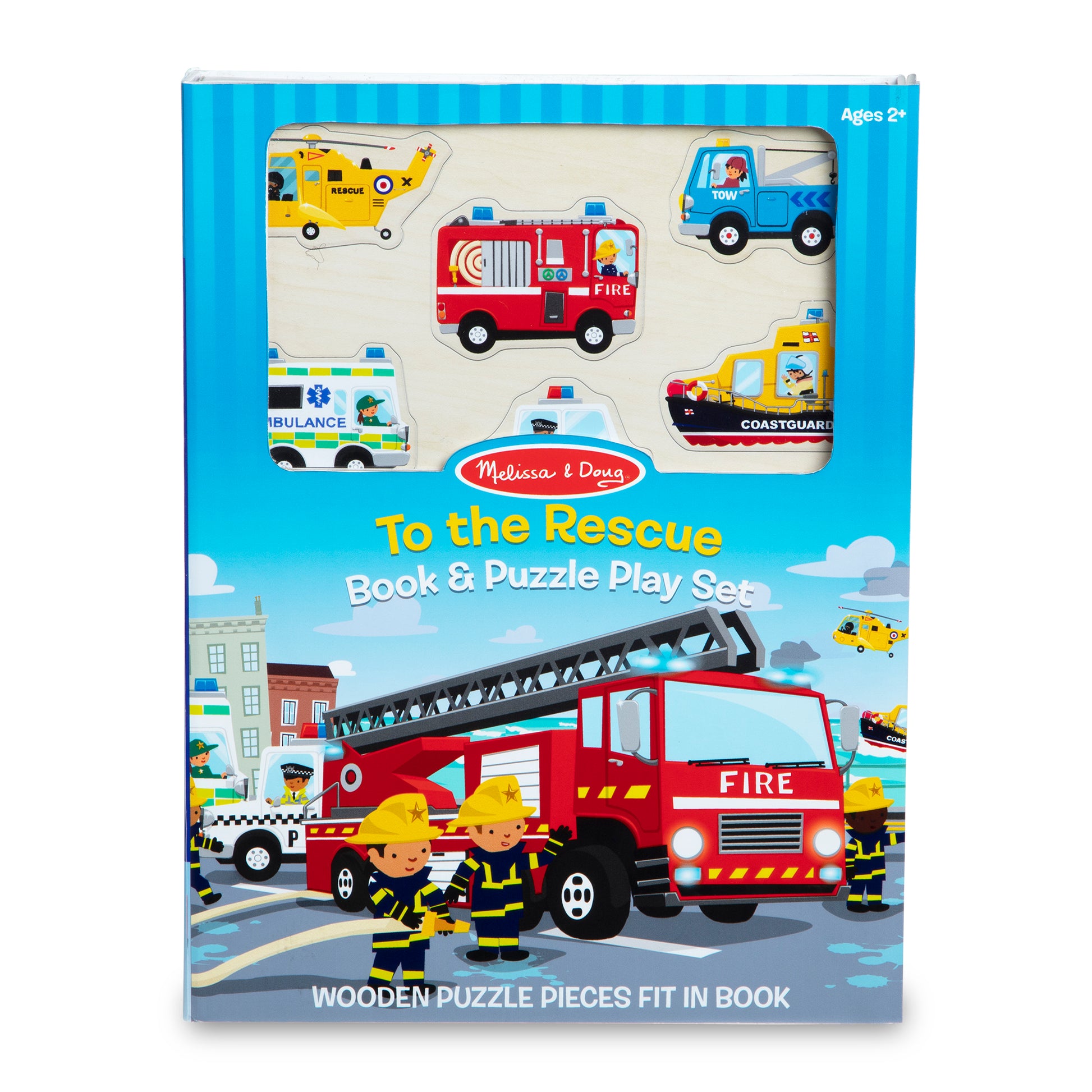 Melissa & Doug To the Rescue Book & Puzzle Play Set - Wooden Puzzle