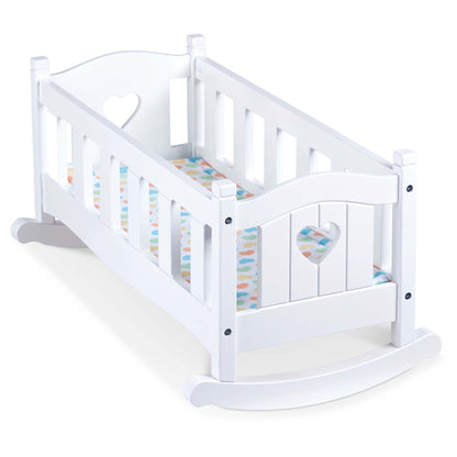 Melissa & Doug Mine to Love Wooden Doll Rocking Cradle