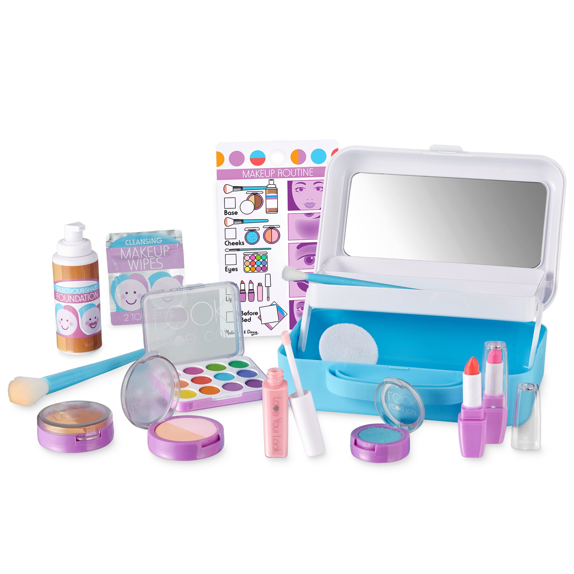 Melissa & Doug 16-Piece Love Your Look Pretend Makeup Kit