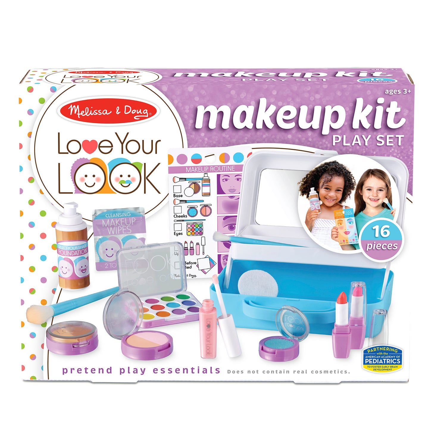 Melissa & Doug 16-Piece Love Your Look Pretend Makeup Kit