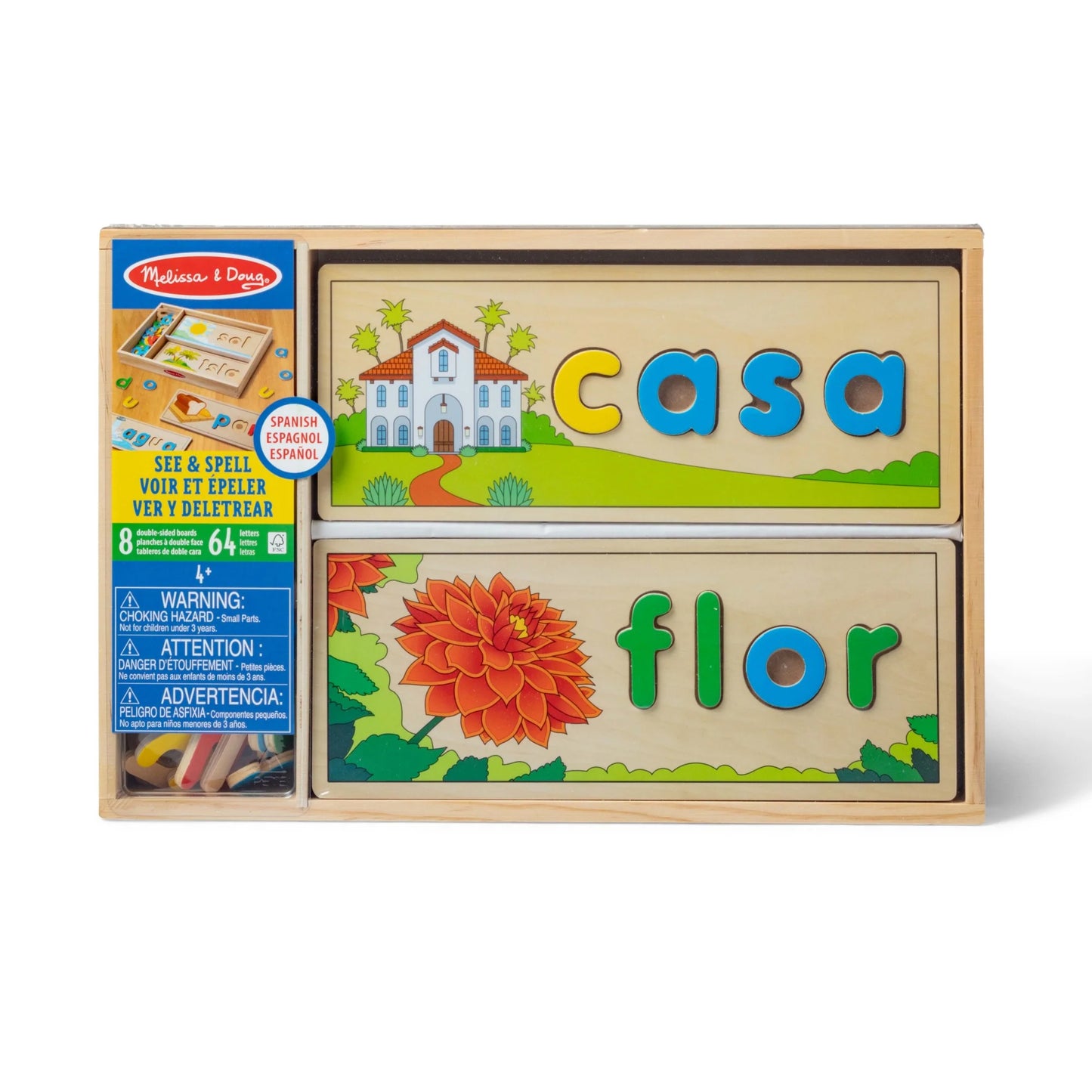 Melissa & Doug Spanish See & Spell Learning Puzzle Set