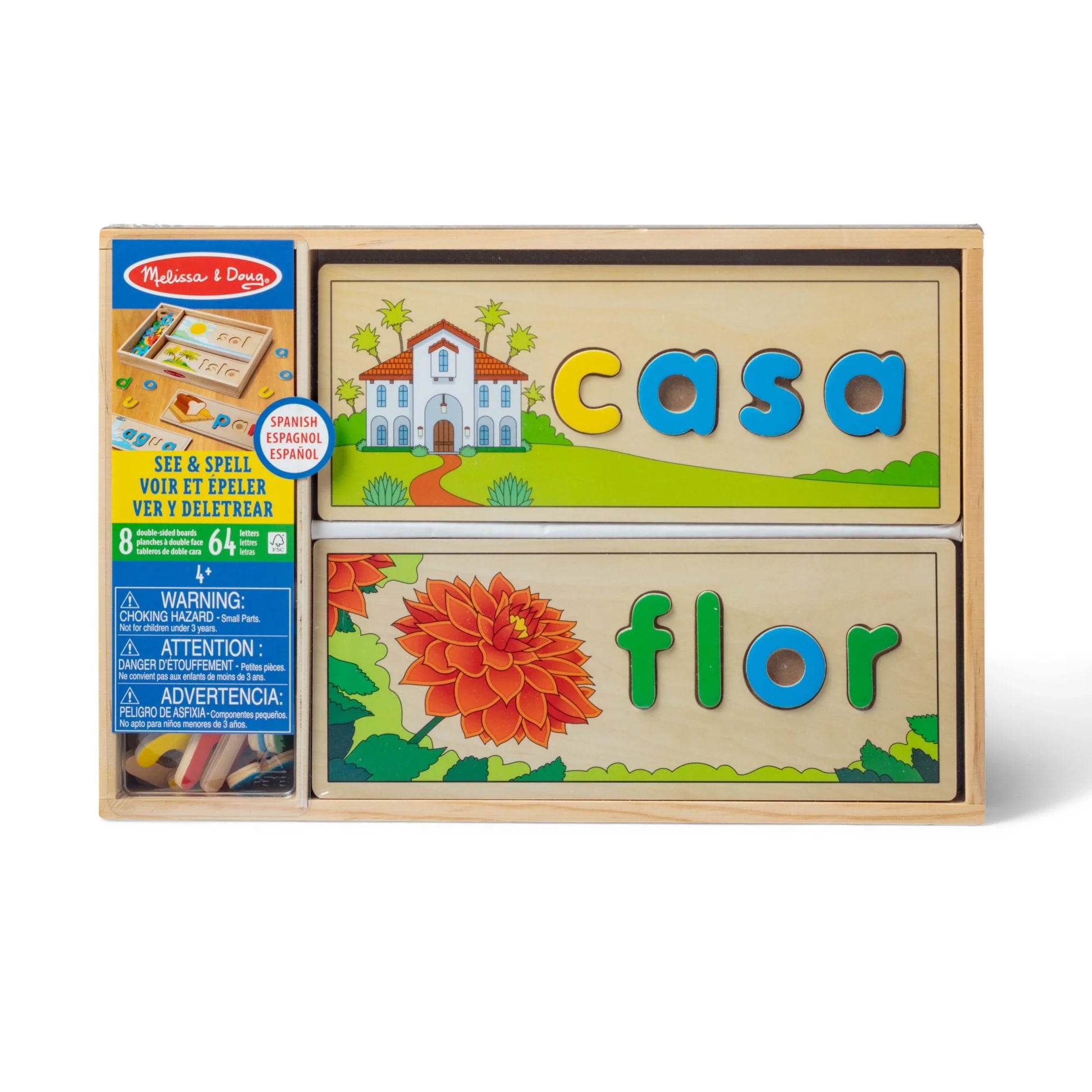 Melissa & Doug Spanish See & Spell Learning Puzzle Set