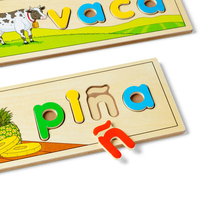 Melissa & Doug Spanish See & Spell Learning Puzzle Set