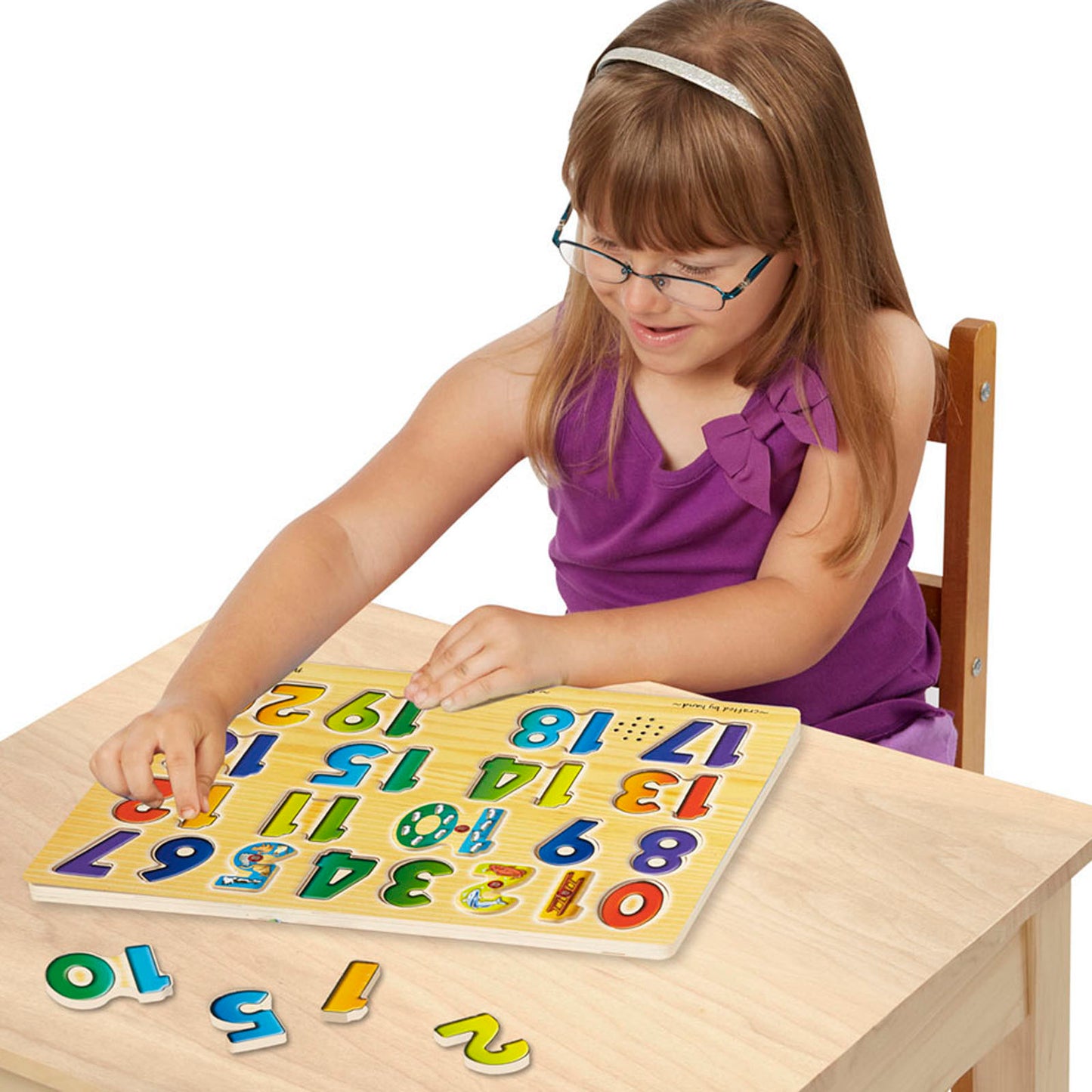 Melissa & Doug Numbers Sound Puzzle - Interactive Counting Toy - 21 Pieces